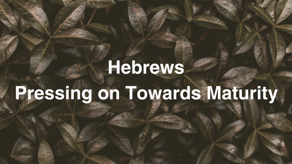 Hebrews: Pressing on towards Maturity